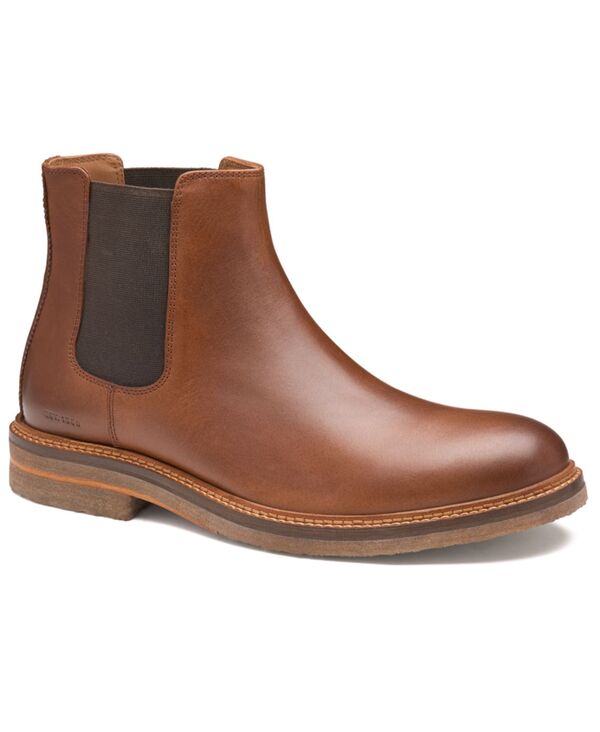 ジョンストンアンドマーフィー メンズ シューズ ブーツ・レインブーツ チェルシー Johnston & Murphy Men's Calder Chelsea Round-Toe Boots Mahogany Full Grain