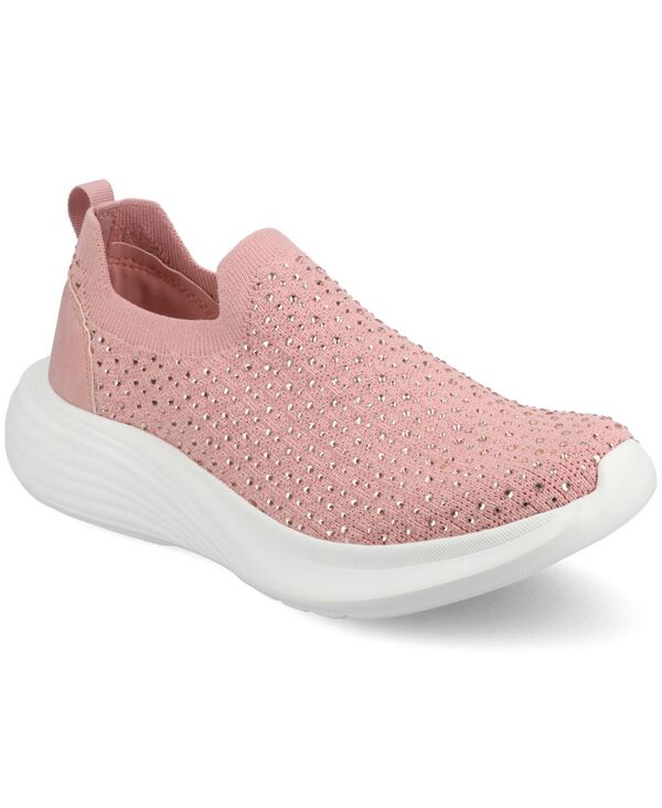 ジュルネ コレクション レディース シューズ スニーカー Journee Collection Women's Linnea Embellished Slip On Sneakers Pink Bling ピンク