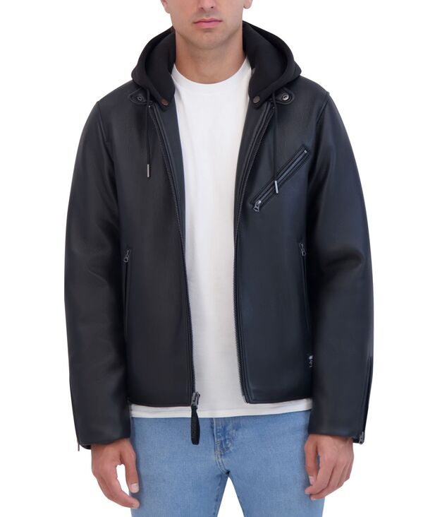 ハドソン メンズ アウター ジャケット・ブルゾン Hudson Men's Removable Hood Jacket Black ブラック
