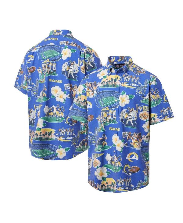 レインスプーナー メンズ トップス シャツ ダウン Reyn Spooner Men's Royalos Angeles Ramscenic Butt..