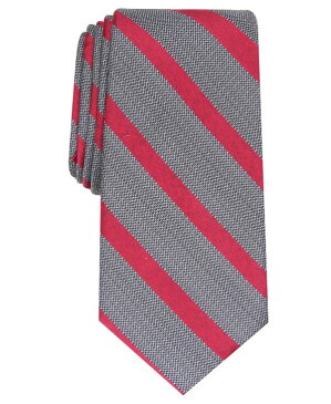 アルファニ メンズ ネクタイ アクセサリー Men's Slim Stripe Tie Red