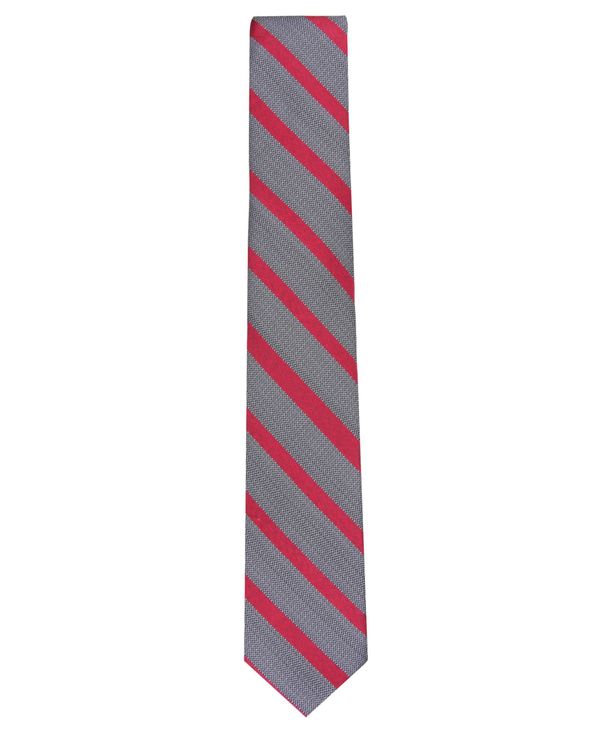 アルファニ メンズ ネクタイ アクセサリー Men's Slim Stripe Tie Red