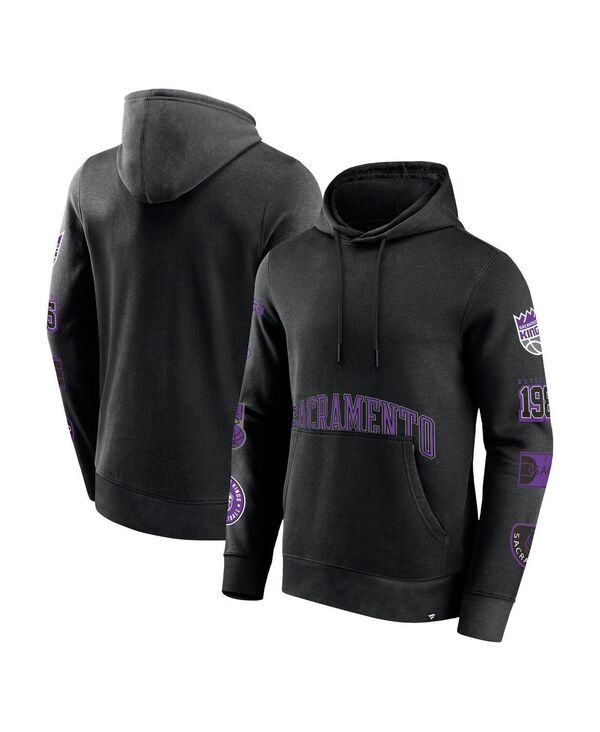 ファナティクス メンズ アウター パーカー・スウェット Fanatics Men's Black Sacramento Kings Home Court Pullover Hoodie Black ブラック(4)