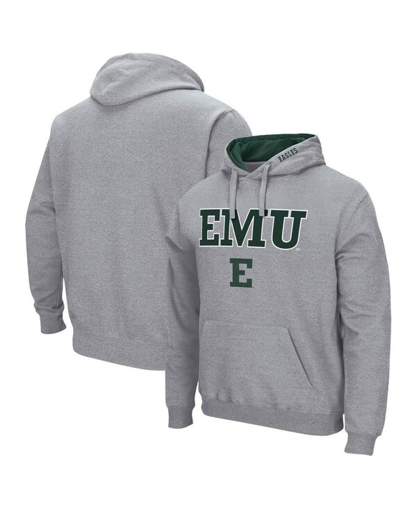 コロシアム メンズ アウター パーカー・スウェット ロゴ Colosseumen's Eastern Michigan Eagles Arch and Logo Pullover Hoodie Heathered Gray グレー(4)