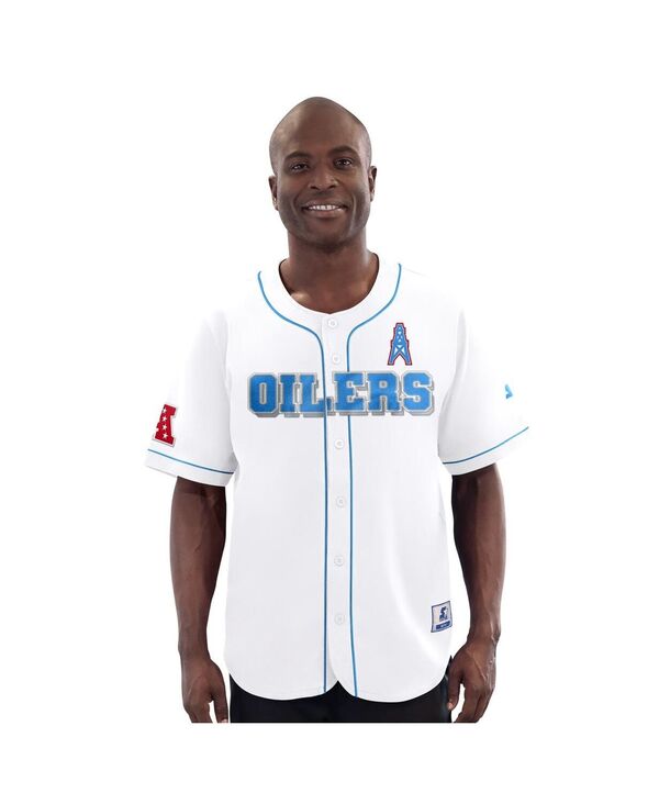スターター メンズ トップス シャツ ヴィンテージャージー Starter Men's White Houston Oilers Relay ..