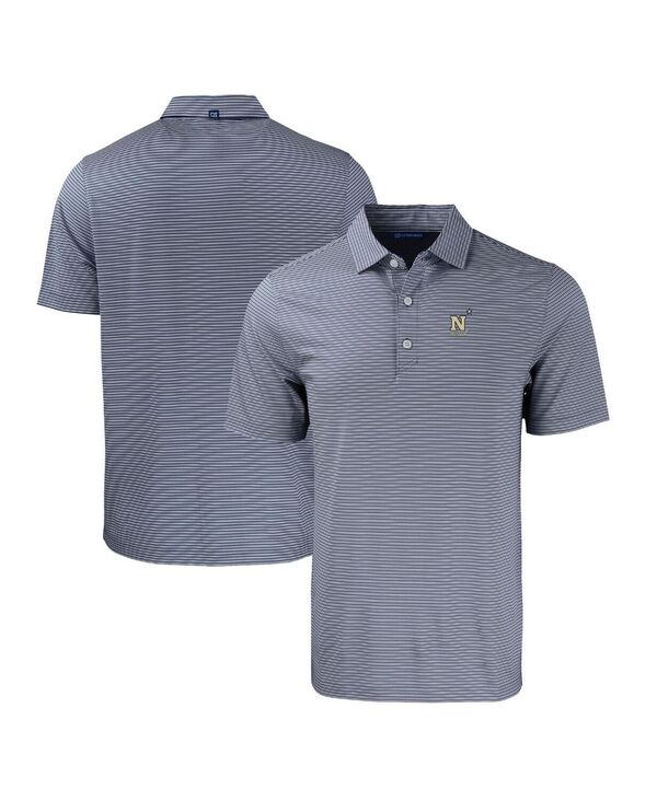 カッターアンドバック メンズ トップス ポロシャツ Cutter & Buck Men's Navy Midshipmen Forgeco Doub..