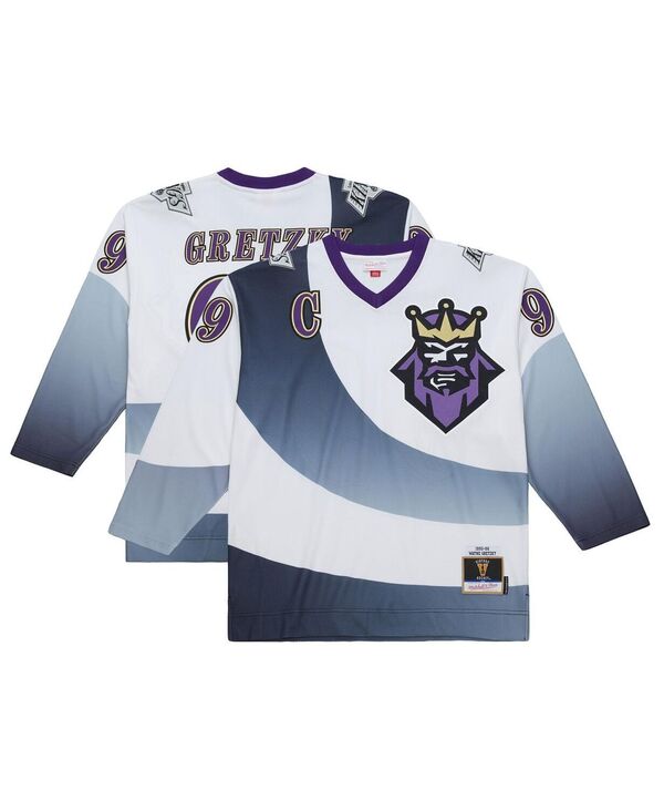 ミッチェル&ネス メンズ トップス シャツ トール ジャージー Mitchell & Ness Men's Wayne Gretzky White Los Angeles Kings Big Tall 1995-96 Blue Line 2.0 Jersey White ホワイト
