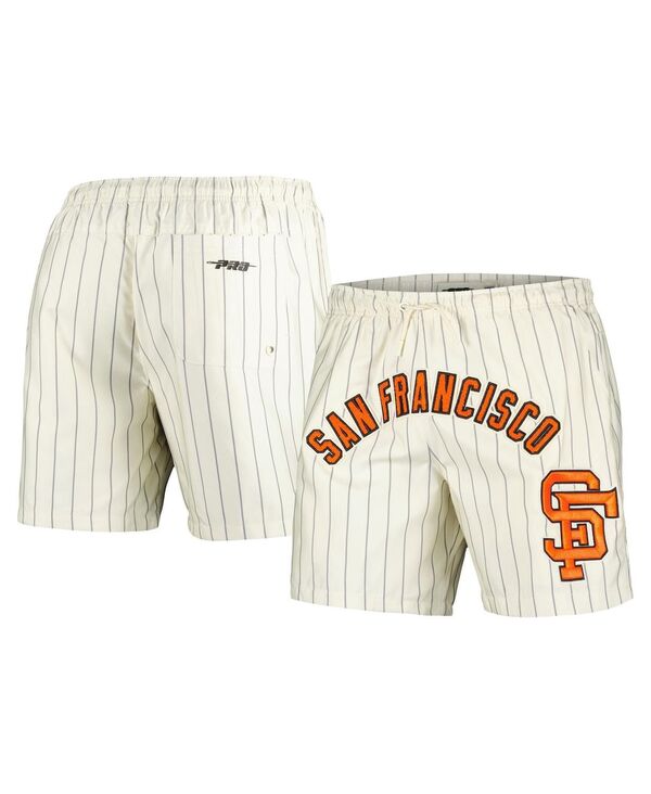 プロスタンダード メンズ ボトムス ハーフパンツ・ショーツ ショートパンツ Pro Standard Men's Cream San Francisco Giants Pinstripe Retro Classic Woven Shorts Cream クリーム(4)