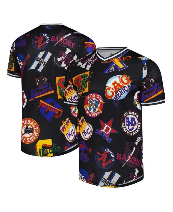 スティッチーズ メンズ トップス シャツ Vネック プリント ジャージー Stitches Men's Black Negro Lea..