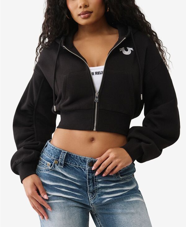 トゥルーレリジョン レディース アウター ニット・セーター ギャザー パーカー True Religion Women's ..