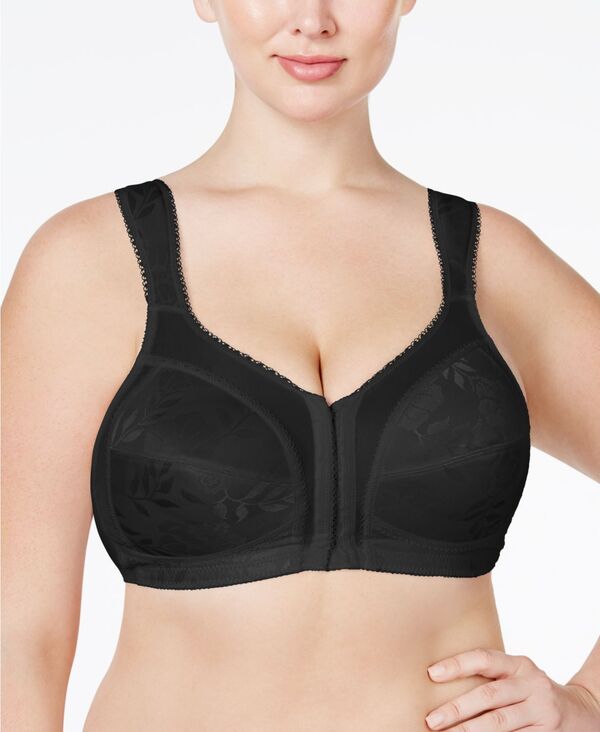 プレイテックス レディース アンダーウェア ブラジャー Playtex 18 Hour Front Close Ultimate Shoulder Comfort Wireless Bra 4695 Online Only Black ブラック