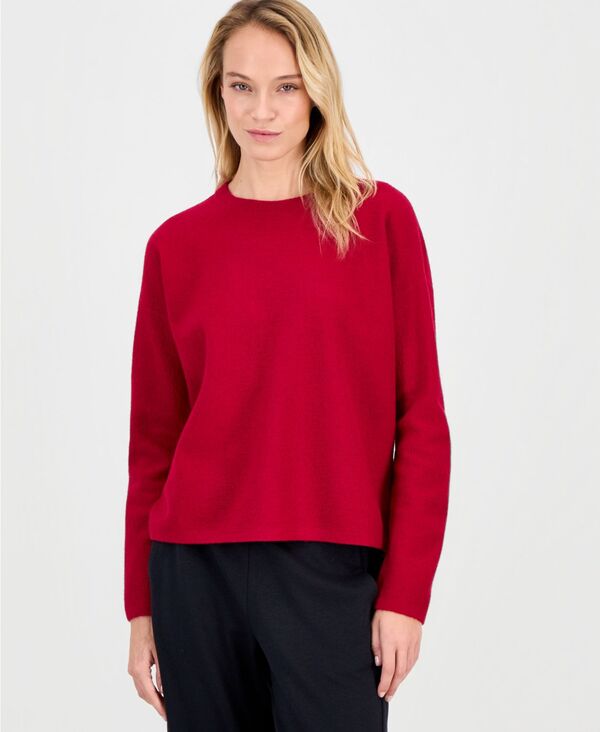 エイリーンフィッシャー レディース アウター ニット・セーター クルーネック ウール 長袖 Eileen Fish..