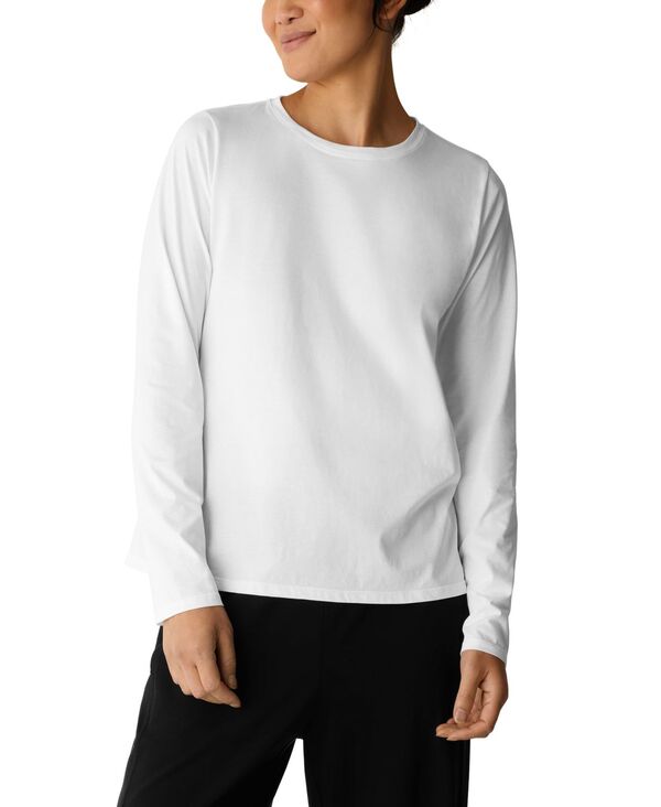 エイリーンフィッシャー レディース トップス シャツ 長袖 Eileen Fisher Women's Round Neck Long-Sle..