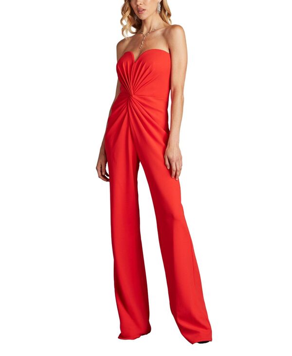 タダシショージ レディース トップス ワンピース ジャンプスーツ Tadashi Shoji Lucas Twist-Front Jumpsuit Red レッド