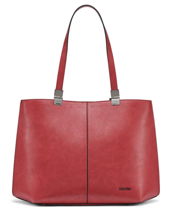 カルバンクライン レディース バッグ Calvin Klein Granite Tote Bag with Magnetic Snap Cranberry