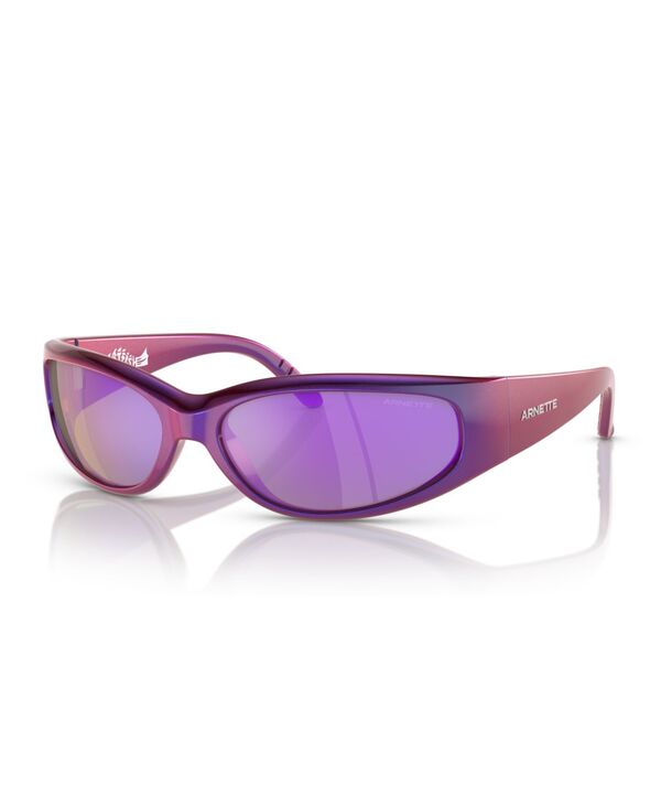 【送料無料】 アーネット メンズ サングラス・アイウェア アクセサリー Men's Catfish Sunglasses Mirror AN4302 Iridescent Blue Violet