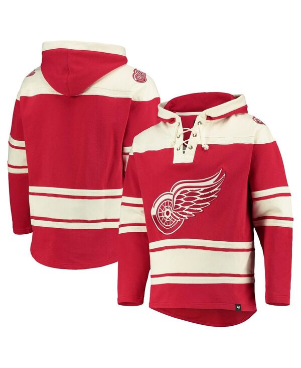 47 ブランド メンズ アウター パーカー・スウェット レース '47 Brand Men's Redetroit Red Wingsuperior Lacer Pullover Hoodie Red レッド