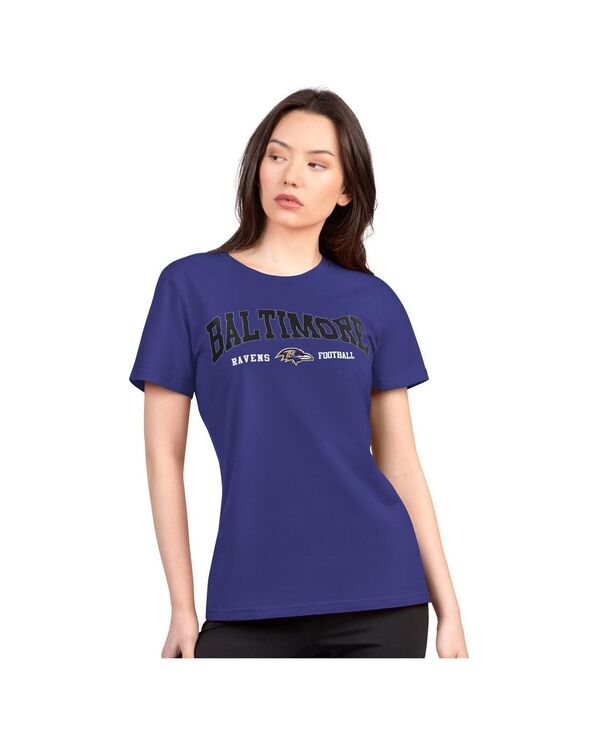 ジースリー フォーハー バイ カール バンクス レディース トップス Tシャツ G-III 4Her by Carl Banks Women's Purple Baltimore Ravensuper-Slim Lightweight Winning Crew T-Shirt Purple パープル