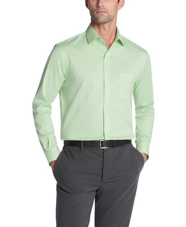 ヴァンハウセン メンズ トップス シャツ Van Heusen Men'stretch Regular-Fit Dresshirt Springreen グリーン