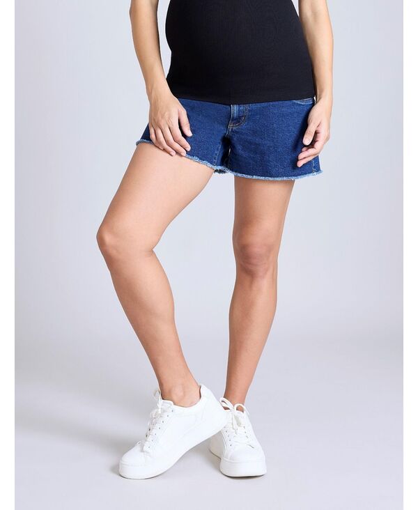マザーフッドマタニティー レディース ボトムス ハーフパンツ・ショーツ デニム Motherhood Maternity Under the Belly Cut Off Denim Short - Motherhoodark wash デニム