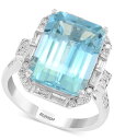 エフィー レディース リング アクセサリー EFFY Aquamarine (6-7/8 ct. t.w.) & Diamond (1/2 ct. t.w.) Ring in 14k White Gold Aquamarine