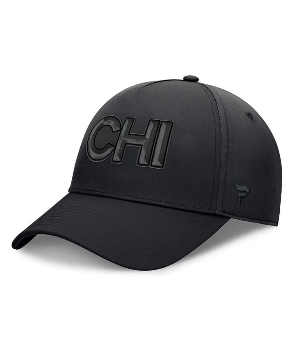 ファナティクス メンズ アクセサリー 帽子 Fanatics Men's Black Chicago Blackhawks Authentic Proad Team Code Flex Hat Black ブラック