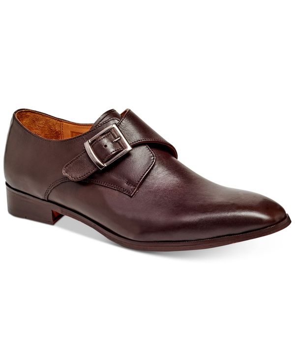 カルロスサンタナ メンズ スリッポン・ローファー シューズ Men's Freedom Single Monk-Strap Loafers Dark Brown
