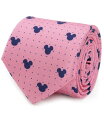 ディズニー  ディズニー メンズ ネクタイ アクセサリー Men's Mickey Mouse Dot Tie Pink