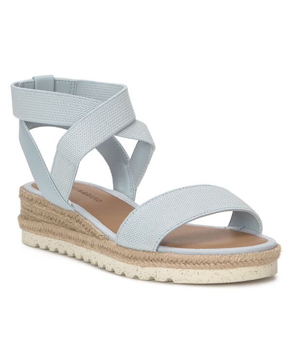 ラッキーブランド レディース シューズ サンダル Lucky Brand Women's Thimba Espadrille Wedge Sandals Celestial Blue Jute/Linen ブルー