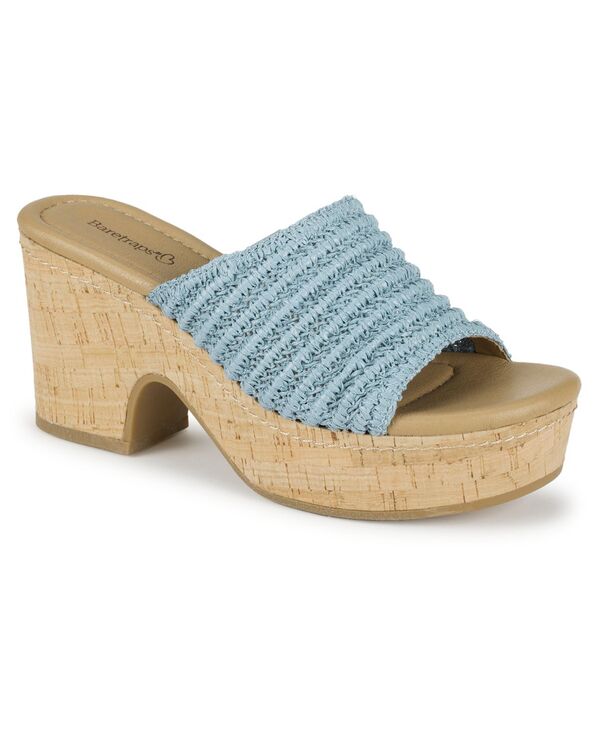 ベアトラップス レディース シューズ スリッポン・ローファー サンダル Baretraps Women's Teah Slip-On Wedge Sandals Cloud
