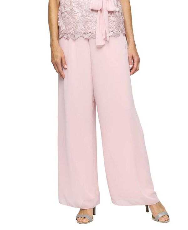 アレックスイブニングス レディース ボトムス カジュアルパンツ シフォン Alex Evenings Women's Chiffon Pantshell Pink ピンク