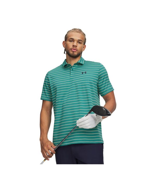 アンダーアーマー メンズ トップス ポロシャツ Under Armour Men's Matchplay Stripe Polo Shirt Rack Green グリーン