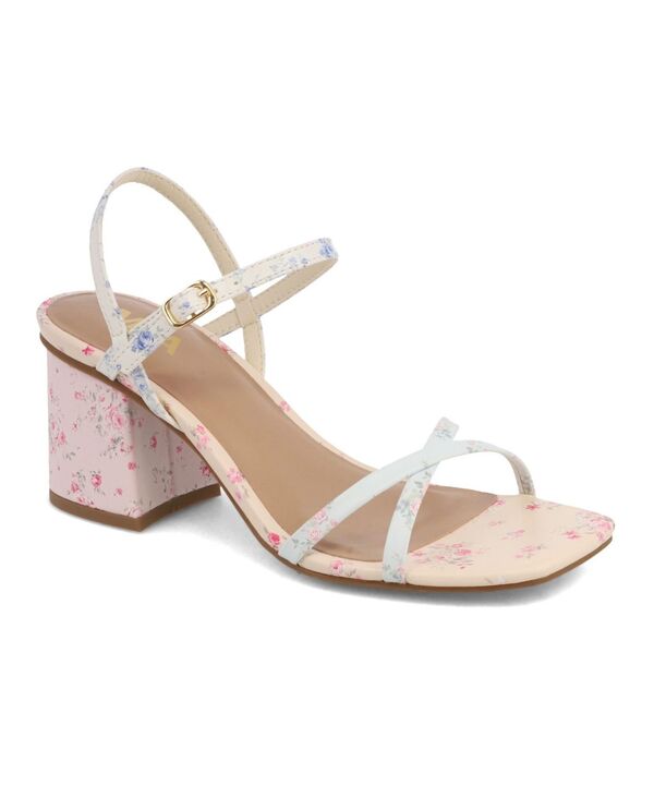 ミア レディース シューズ サンダル フラワー柄 フラワー ヒール MIA Women's Nadalia Floral Block Heel Dressandals Multi Floral マルチカラー