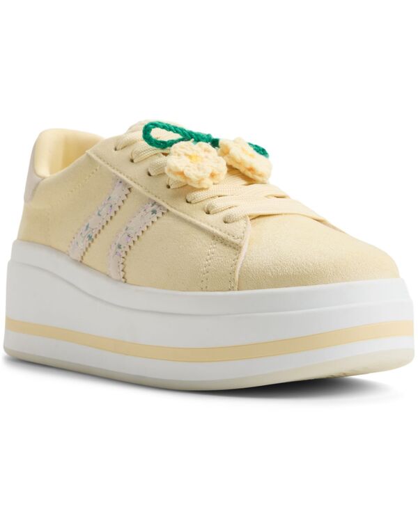 アルド レディース シューズ スニーカー ALDO Women's Paotlan Round Toe Sneakers Light Yellow イエロー
