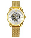 XgD[O fB[X rv ANZT[ Women's Automatic Gold-Tone Mesh Bracelet Watch 36mm White