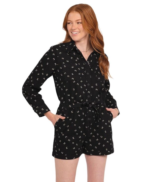 Petal and Pup レディース ボトムス ハーフパンツ・ショーツ ロンパース Petal and Pup Women's Niqui Long Sleeve Romper Black cream クリーム