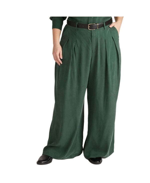 ユニバーサル スタンダード レディース トップス シャツ プラスサイズ ダウン ブラウス Universal Standard Plusize Cooling Stretch Cupro Button-Down Blouse Forest green グリーン