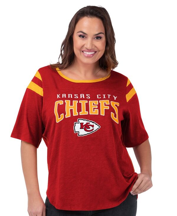 ジースリー フォーハー バイ カール バンクス レディース トップス Tシャツ プラスサイズ G-III 4Her by Carl Banks Women's Red Kansas City Chiefs Plusize Linebacker T-Shirt Red レッド