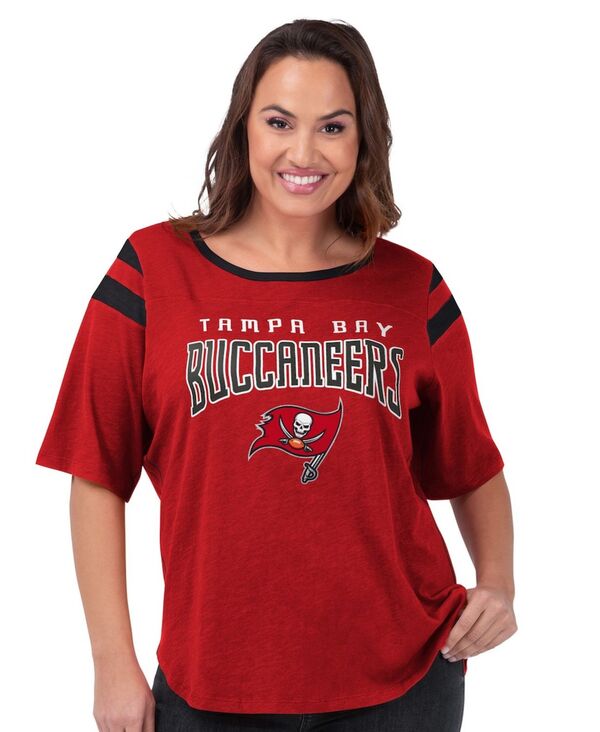 ジースリー フォーハー バイ カール バンクス レディース トップス Tシャツ プラスサイズ G-III 4Her by Carl Banks Women's Red Tampa Bay Buccaneers Plusize Linebacker T-Shirt Red レッド