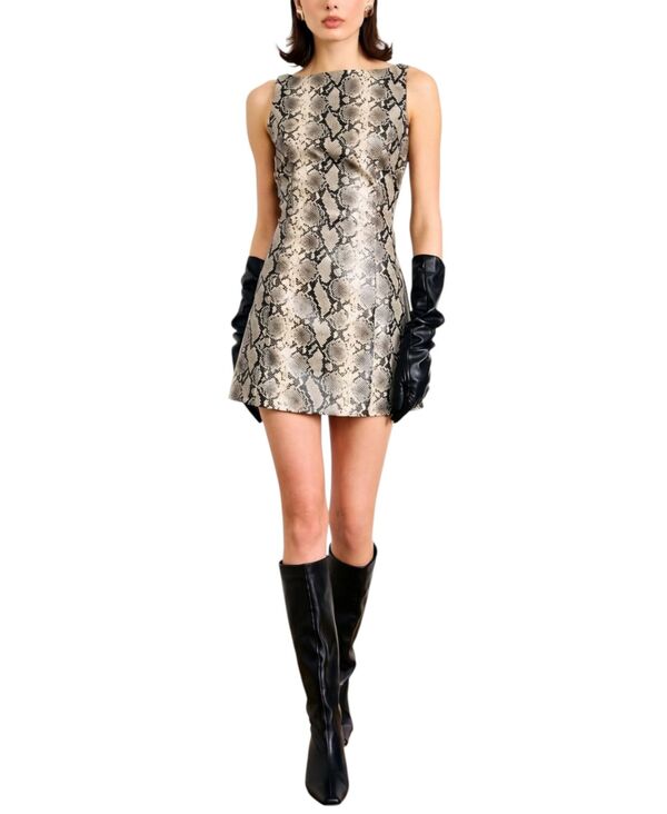ラインアンドドット レディース トップス ワンピース ミニ ノースリーブ Line & Dot Women's Python Sleeveless Mini Dress Python