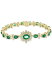 ե ǥ ֥쥹åȡХ󥰥롦󥯥å ꡼ EFFY Emerald (6-3/8 ct. t.w.) & Diamond (1-1/5 ct. t.w.) Link Bracelet in 14k Gold Emerald