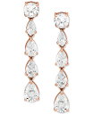 ジャーニ ベルニーニ レディース ピアス・イヤリング アクセサリー Cubic Zirconia Drop Earrings in Sterling Silver Rose Gold