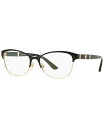 ヴェルサーチ レディース サングラス・アイウェア アクセサリー VE1233Q Women's Irregular Eyeglasses Black Gold