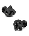 カフリンクス メンズ カフスボタン アクセサリー Sterling Knot Cufflinks Black