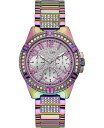 QX fB[X rv ANZT[ Women's Rainbow Stainless Steel Bracelet Watch 40mm Purple