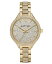 ǡ륢ɥ ǥ ӻ ꡼ Women's Gold Tone Crystal Embellished Stainless Steel Strap Analog Watch 40mm Gold