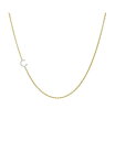 ]Gt fB[X lbNXE`[J[Ey_ggbv ANZT[ Diamond Asymmetrical Initial 14K Yellow Gold Necklace Gold-C