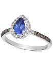  @ fB[X O ANZT[ Blueberry Tanzanite (1/2 ct. t.w.) & Diamond (1/3 ct. t.w.) Ring in 14k White Gold Blueberry Tanzanite