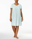ミス エレーン レディース ナイトウェア アンダーウェア Plus Size Tricot Flutter Sleeve Short Gown Seafoam