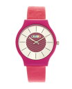 N fB[X rv ANZT[ Unisex Trinity Hot Pink Leatherette Strap Watch 36mm Pink